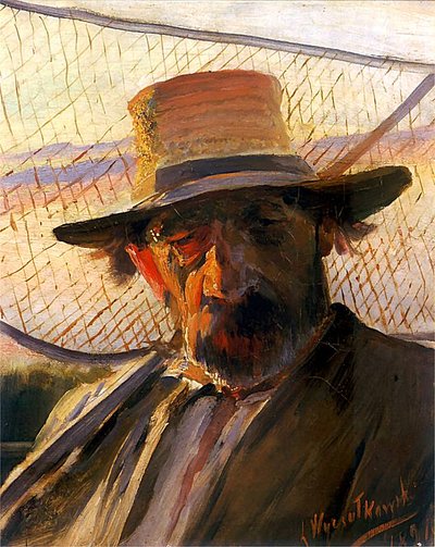 Fisherman by Leon Wyczokowski